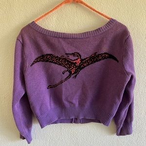 Betsey Johnson Pterodactyl Cropped Cardigan